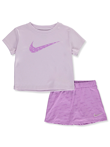 Nike Girls' 2-Piece Scooter Shorts Set Outfit - CookiesKids.com