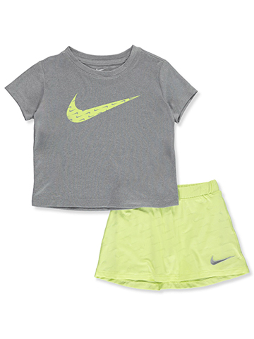 Nike Girls' 2-Piece Scooter Shorts Set Outfit - CookiesKids.com