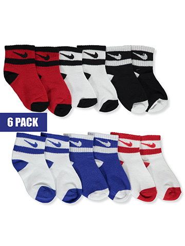 Nike Boys' 6-Pack Quarter Socks - CookiesKids.com