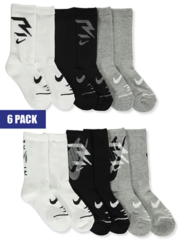Nike Girls' Russell Wilson 6-Pack Crew Socks - CookiesKids.com