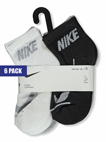 Nike Boys' 6-Pack Low Cut Cushioned Socks - CookiesKids.com