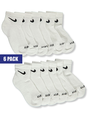 Nike Boys' 6-Pack Dri-Fit Quarter Socks - CookiesKids.com