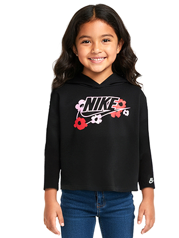 Nike Girls' Floral French Terry Hoodie - CookiesKids.com