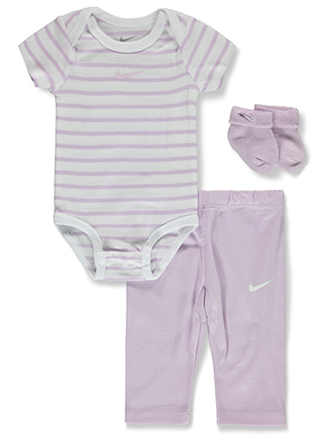 Nike Baby Girls' 3-Piece Booties Layette Set Outfit - CookiesKids.com