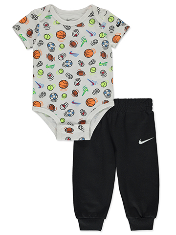 Nike Baby Boys' 2-Piece Sports Bodysuit Joggers Set Outfit - CookiesKids.com