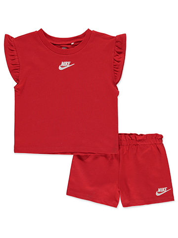 Nike Girls' 2-Piece French Terry Shorts Set Outfit - CookiesKids.com