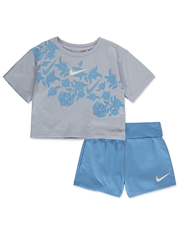 Nike Girls' 2-Piece Shorts Set Outfit - CookiesKids.com