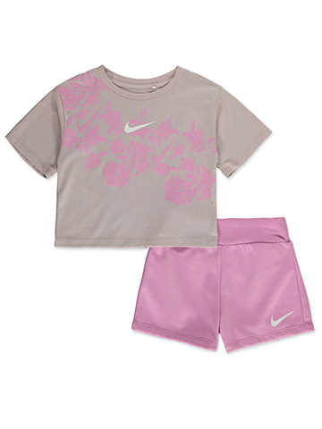 Nike Girls' 2-Piece Shorts Set Outfit - CookiesKids.com