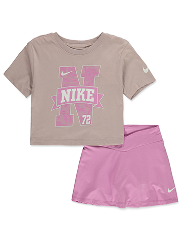 Nike Girls' 2-Piece Varsity Scooter Skirt Set Outfit - CookiesKids.com