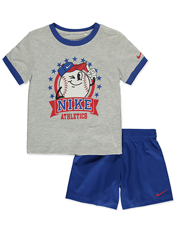 Nike Boys' 2-Piece Baseball Shorts Set Outfit - CookiesKids.com