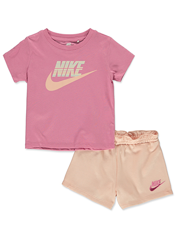 Nike Girls' 2-Piece French Terry Shorts Set Outfit - CookiesKids.com