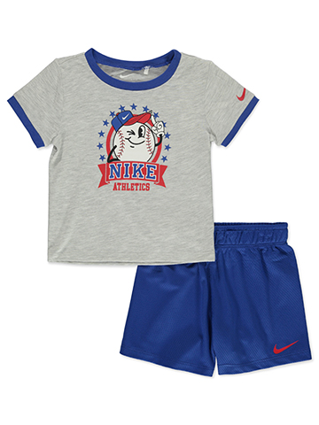 Nike Baby Boys' 2-Piece Baseball Shorts Set Outfit - CookiesKids.com