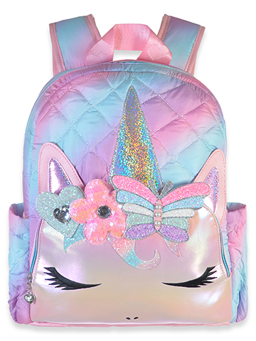 OMG Accessories Girls' Quilted Glitter Mini Backpack - CookiesKids.com