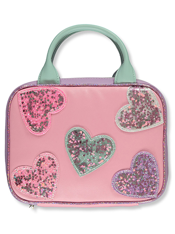 OMG Accessories Girls' Glitter Heart Lunch Tote - CookiesKids.com