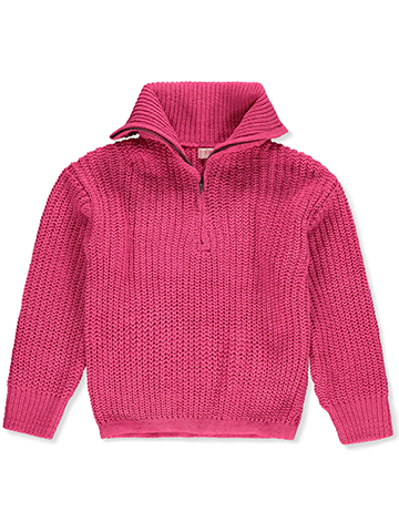 Poof Girl Girls' Knit 1/4 Zip Sweater - CookiesKids.com