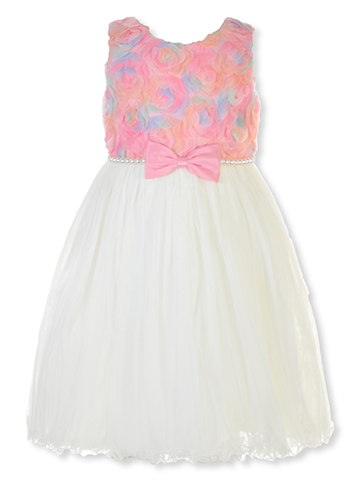 American Princess Girls' Rainbow Rose Dress - CookiesKids.com