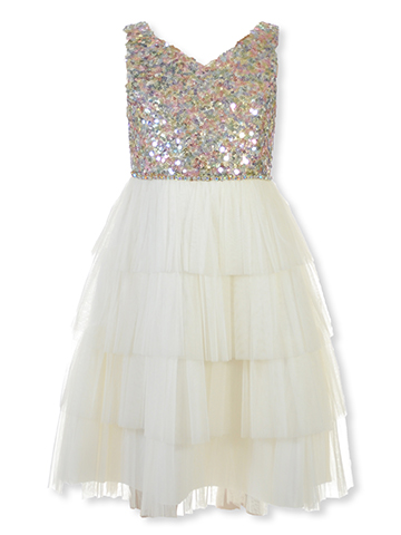 American Princess Girls' Rainbow Sequin Dress - CookiesKids.com