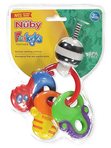 Nuby Funkeys Teether (Ages 3M+) - CookiesKids.com