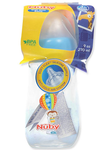 Nuby Wide Neck Bottle (9 Oz.) - CookiesKids.com