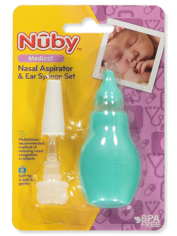 Nuby Baby 2-Piece Medical Nasal Aspirator With Ear Syringe - CookiesKids.com