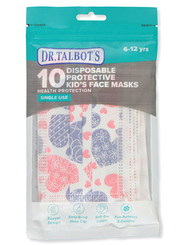 Dr. Talbots 10-Pack Disposable Protective Kids Face Masks - CookiesKids.com