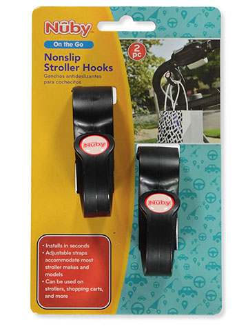 Nuby Baby Nonslip 2-Pack Stroller Hooks - CookiesKids.com
