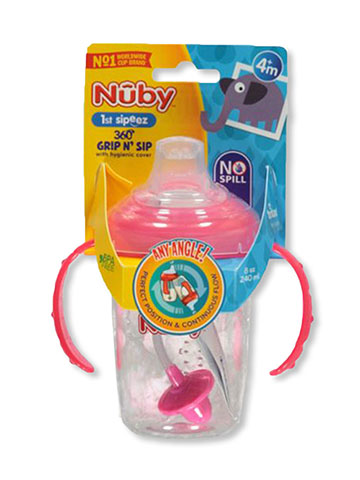 Nuby Baby Girls' 360 Grip n' Sip No-Spill Cup - CookiesKids.com
