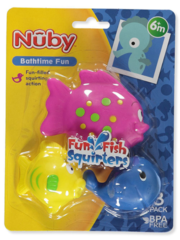 Nuby Baby Fun Fish Bath Squirters - CookiesKids.com