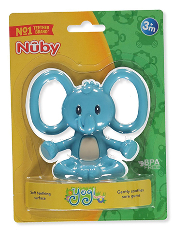 Nuby Baby Silicone Elephant Teether - CookiesKids.com