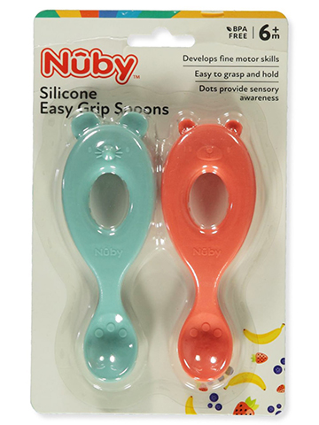Nuby Baby 2-Pack Easy-Grip Spoons - CookiesKids.com