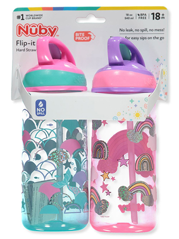 Nuby Baby Unisex 2-Pack No-Spill Bottles - CookiesKids.com