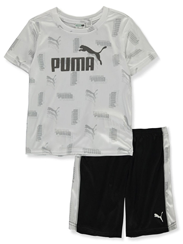 Puma Boys' 2-Piece Shadow Pounce Shorts Set Outfit - CookiesKids.com