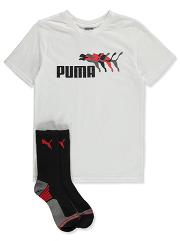 Puma Boys' 2-Piece Pounce T-Shirt and Socks Set - CookiesKids.com