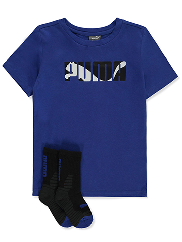 Puma Boys' 2-Piece Silhouette T-Shirt Socks Set - CookiesKids.com