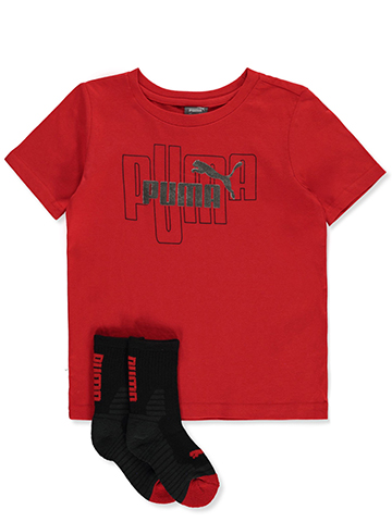 Puma Boys' 2-Piece Pounce T-Shirt Socks Set - CookiesKids.com