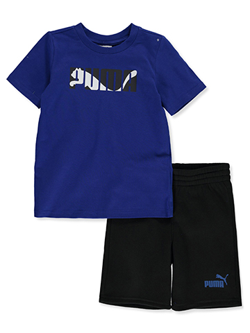 Puma Boys' 2-Piece Lion Shorts Set Outfit - CookiesKids.com