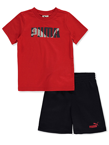 Puma Boys' 2-Piece Lion Shorts Set Outfit - CookiesKids.com