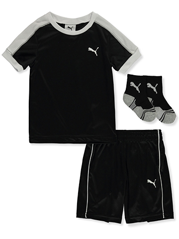 Puma Baby Boys' 3-Piece Shorts Socks Set Outfit - CookiesKids.com