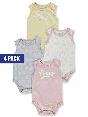 Puma Baby Girls' 4-Pack Bodysuits - CookiesKids.com