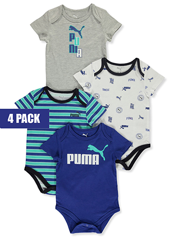 Puma Baby Boys' 4-Pack Pounce Bodysuits - CookiesKids.com