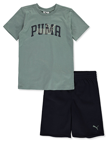Puma Boys' 2-Piece Athletic Club Shorts Set Outfit - CookiesKids.com