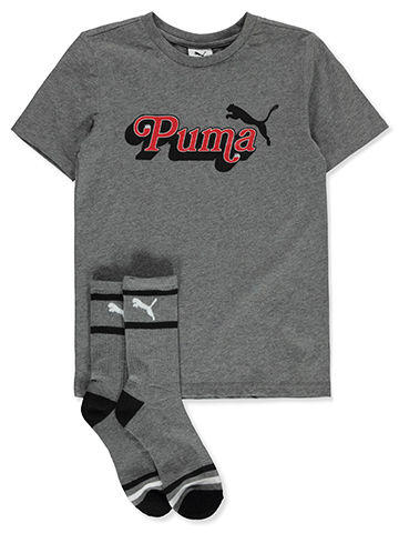 Puma Boys' 2-Piece Vintage T-Shirt Socks Set - CookiesKids.com