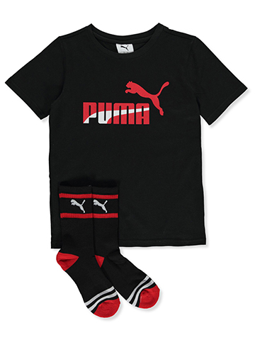 Puma Boys' 2-Piece T-Shirt Compete Socks Set - CookiesKids.com