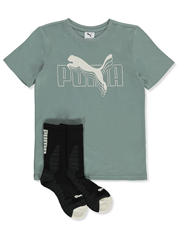 Puma Boys' 2-Piece T-Shirt Shadow Socks Set - CookiesKids.com