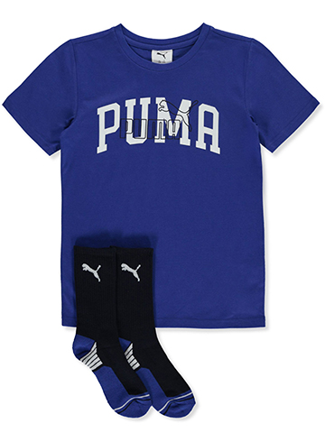 Puma Boys' 2-Piece T-Shirt Varsity Socks Set - CookiesKids.com