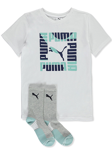 Puma Boys' 2-Piece T-Shirt Pro Socks Set - CookiesKids.com