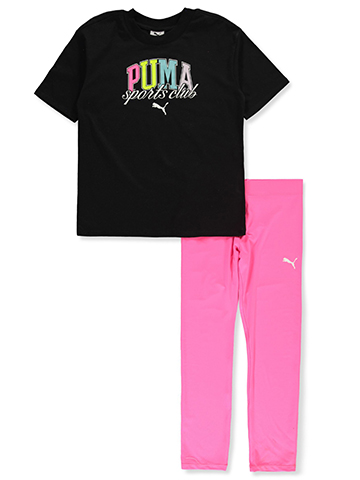 Puma Girls' 2-Piece Varsity Leggings Set Outfit - CookiesKids.com