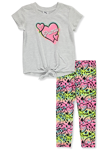 Puma Girls' 2-Piece Leggings Set Outfit - CookiesKids.com