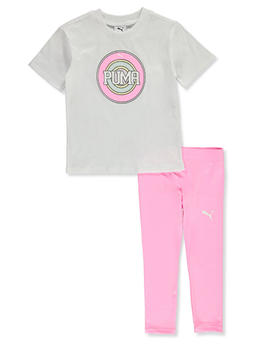Puma Girls' 2-Piece Pounce Leggings Set Outfit - CookiesKids.com