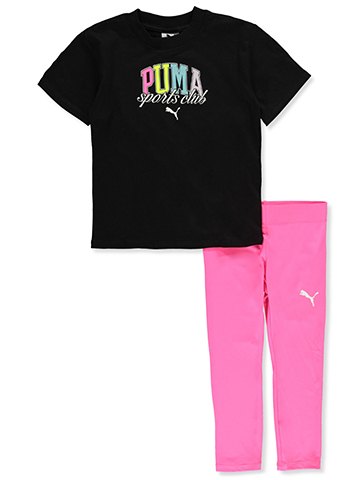 Puma Girls' 2-Piece Pounce Leggings Set Outfit - CookiesKids.com